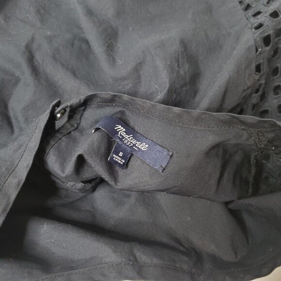 Madewell Open Weave Small Black Shirt - Picture 3 of 7
